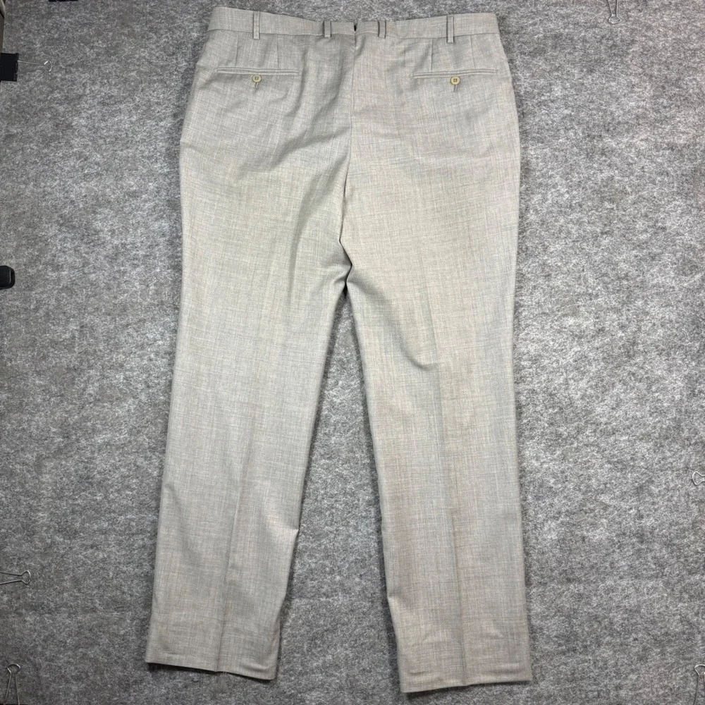 Ermenegildo Zegna Dress Pants Mens 56R (38x30) Grey Wool Flat Front Luxury